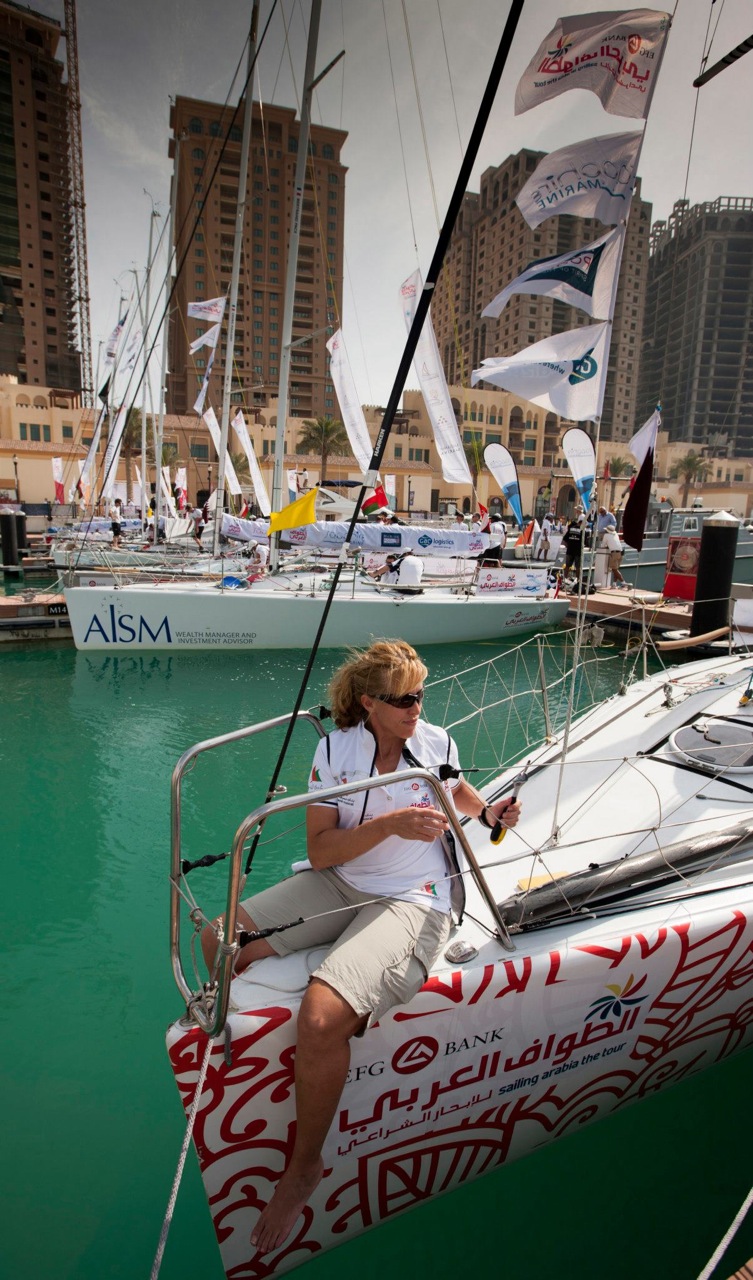 Katie on boat in Bahrain