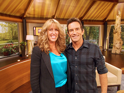 Katie with Jeff Probst
